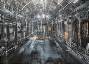 Tablou cu u interiorul clădirii vechi (70x50 cm)