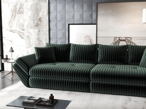 Canapea extensibilă dumonde cu ladă de depozitare si sezut confortabil din spuma high-density, Loana Ambience Verde 300x100 cm