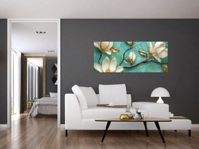 Tablou - Magnolii 3D (120x50 cm)