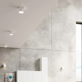 Plafonieră albă cu abajur din metal 10x10 cm Pax – Sollux