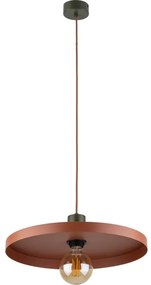 Lustră pe cablu SILA 1xE27/15W/230V d. 40 cm cărămidă/verde