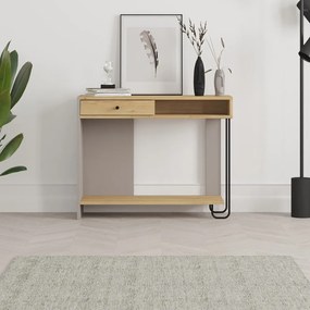 Masă consolă cu blat cu aspect de lemn de stejar 35x100 cm Saturne – Marckeric