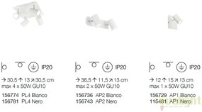 Aplica perete design modern minimalist SPOT AP1 alba 156729