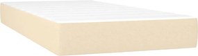 vidaXL Saltea cu arcuri buzunar, fermitate medie, crem, 100x200x20 cm, textil