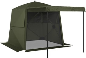 Outsunny Pavilion 2x2m Impermabil Stabil Rezistent la iarnă Pop-up Pavilion pliabil cu 4 panouri laterale Ferestre din plasă Ușă frontală UPF 30+ | Aosom Romania