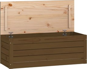 vidaXL Cutie de depozitare, maro miere, 89x36,5x33 cm lemn masiv pin