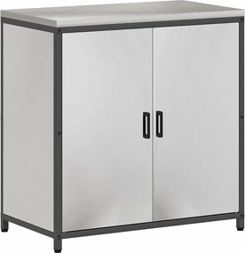 vidaXL Depozitare pentru bucătărie Argintiu 60 x 50 x 92 cm Oțel