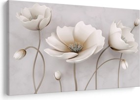 Tablou cu florile albe (90x60 cm)