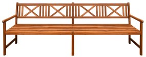 Banca de gradina cu perne, 240 cm, lemn masiv de acacia 1, Albastru, 120 x 50 x 7 cm, 1