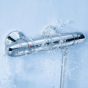 Coloana dus Grohe Vitalio palarie patrata 25 cm, baterie cabina dus termostat Grohtherm 1000 (34143003 ,26698000)