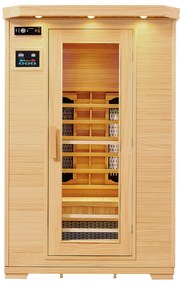 Infračervená sauna/ tepelná kabína Oslo s triplexným vykurovacím systémom a drevom Hemlock