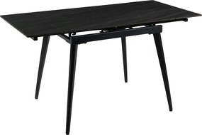 Masa extensibila REEF, gri antracit cu efect de piatra/negru, ceramica