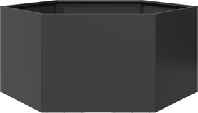 vidaXL Jardinieră de grădină negru 104x90x45 cm oțel hexagonal