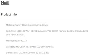 Lustra LED dimabila design circular MOTIF 3 ring negru