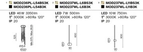 Lustra LED minimalista design liniar Light stick negru