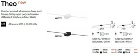 Aplica Led stil minimalist Theo ap d075 alba