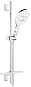 Grohe Rainshower Eco SmartActive 150 Set dus cu bara 60 cm si savoniera, crom alb (moon white)