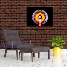 Tablou cu lumini în cerc (70x50 cm)