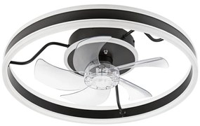 LED Plafonieră cu ventilator APOLLO LED/38W/230V negru + DO