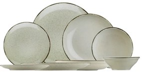 Set de veselă, 24 piese, bej/porțelan