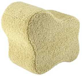 Puf de copii verde cu tapițerie din țesătură bouclé Cloud – Wigiwama