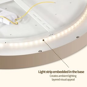 Brilagi - Corp de iluminat LED dimabil GLASS POOL DOUBLE LED, 80W, 230V, 60 cm, bej + telecomandă