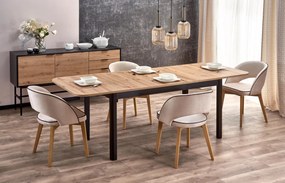 Masa extensibila Florian L160-228 cm stejar artizan/negru