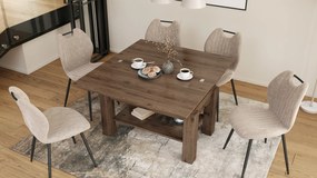 Mazzoni BRAWO Nuc Elegant - MĂSUȚĂ DE CAFEA CU BLAT EXTENSIBIL ȘI RIDICABIL MASĂ CU RAFT