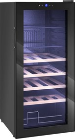 HOMCOM Vitrină Frigorifică pentru Vinuri 20 Sticle 92L, Temperatura Reglabilă 5-18℃, Frigider Vinuri Silențios cu Sticlă Anti-UV, Rafturi, Compresor, Display Touch și LED, Clasa G | Aosom Romania