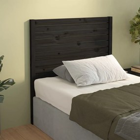 Tablie de pat, negru, 81x4x100 cm, lemn masiv de pin 1, Negru, 81 x 4 x 100 cm