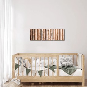 Tablou - Bambus (cu ceas) (90x30 cm)