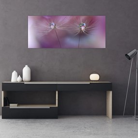 Tablou cu picături pe puf (120x50 cm)