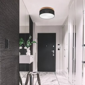 Plafonieră Brilagi BELLADONNA 2xE27/15W/230V d. 40 cm negru/stejar