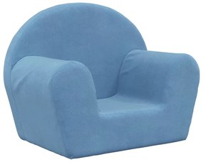 341765 vidaXL Canapea pentru copii, albastru, pluș moale