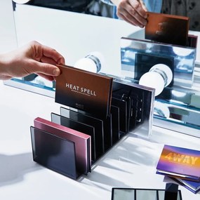 Organizator de baie negru mat pentru cosmetice din plastic reciclat Palette Station – iDesign