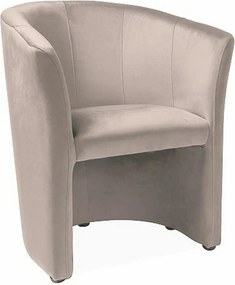 Fotoliu TM-1, stofa catifelata bej - Bluvel 40, 67x60x76 cm