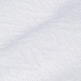 Cuvertură albă din bumbac reciclat 260x280 cm Spike – Ixia