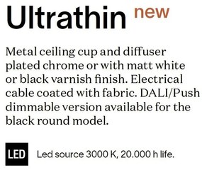 Pendul LED design minimalist modern Ultrathin sp d100 round dali/push