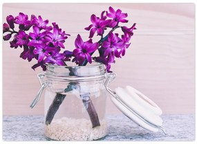 Tablou cu flori violete (70x50 cm)