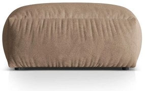 Taburet modular maro deschis cu tapițerie din catifea Martina – Micadoni