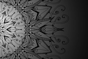 Tablou Mandala în design alb-negru