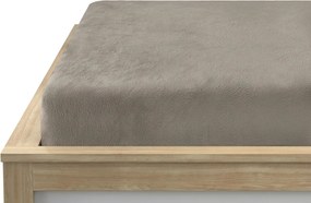 Cearsaf Cocolino microplus cu elastic SOFT 90x200 cm maro