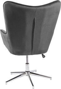 Fotoliu pivotant, design extravagant Lounger, catifea gri A-39511 VC