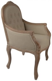 Fotoliu shabby chic, bej, stofa, 62x58x101 cm