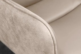 Set de 2 scaune pivotante Big George piele si microfibra bej