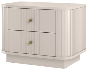 Set de noptiere Vesper 56 cm cu mânere aurii - culoare cașmir