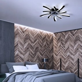 Brilagi-LED Lampă cu ventilator, dimabilă LED/50W/230V 3000-6500K negru+DO