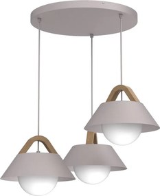 Lustră pe cablu FUNDA 3xE27/15W/230V crem