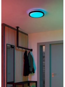 Eglo 300684-LED Plafonieră dimabilă LED RGBW MALERAMARA-Z LED/14W/230V negru/auriu + telecomandă
