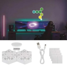 Lampă RGBIC dimabilă de masă GoSmart LED/5,5W/230V Wi-Fi Tuya